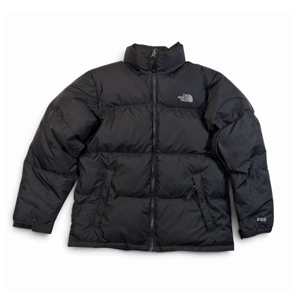 The North Face 600 Fill Down Puffer Jacket Boys Large Black A493 Coat